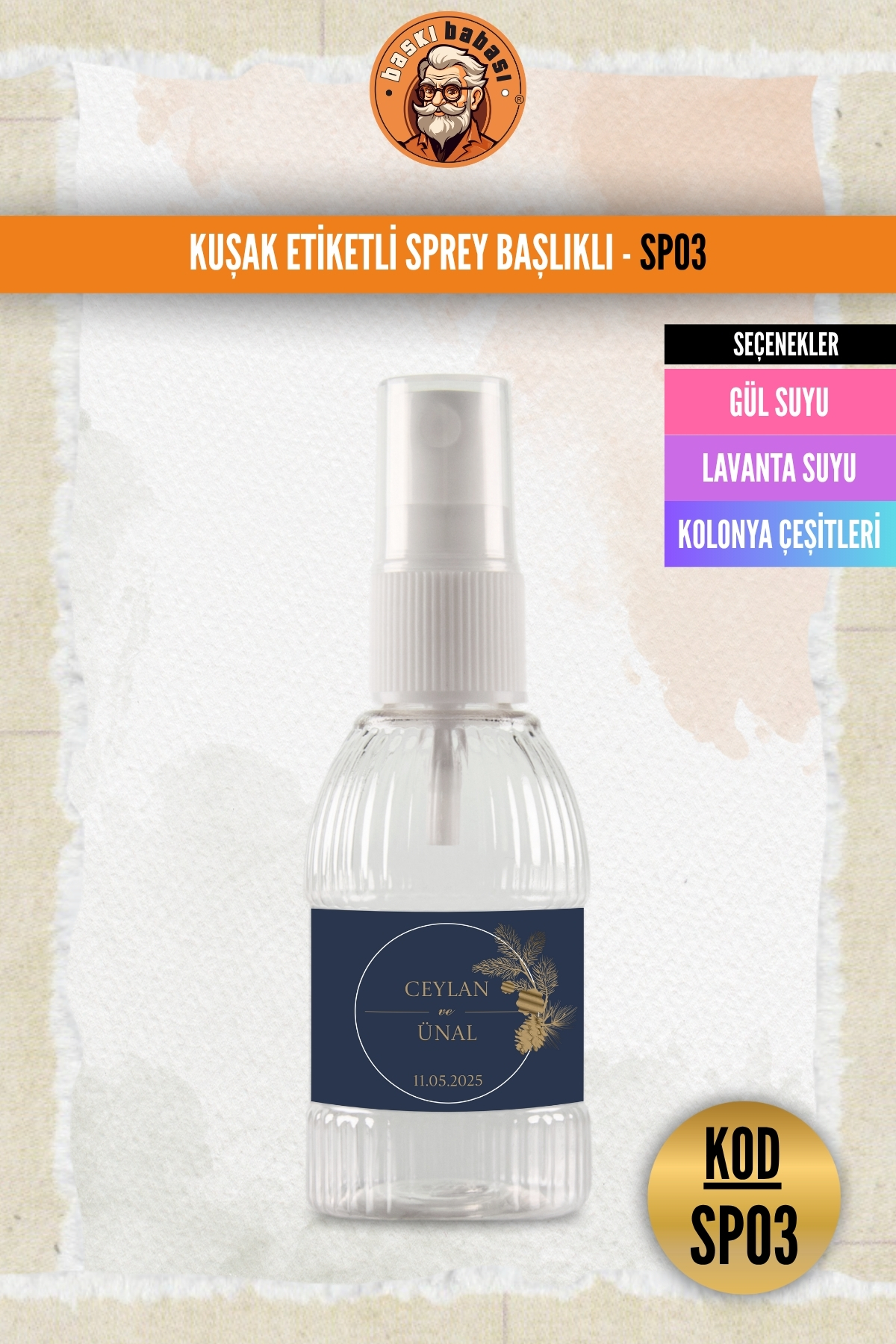 Etiket Baskılı Sprey Kapaklı Şişe Etiket Baskılı Sprey Kapaklı Şişe